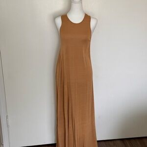Vince Sleeveless Brown Maxi Dress
